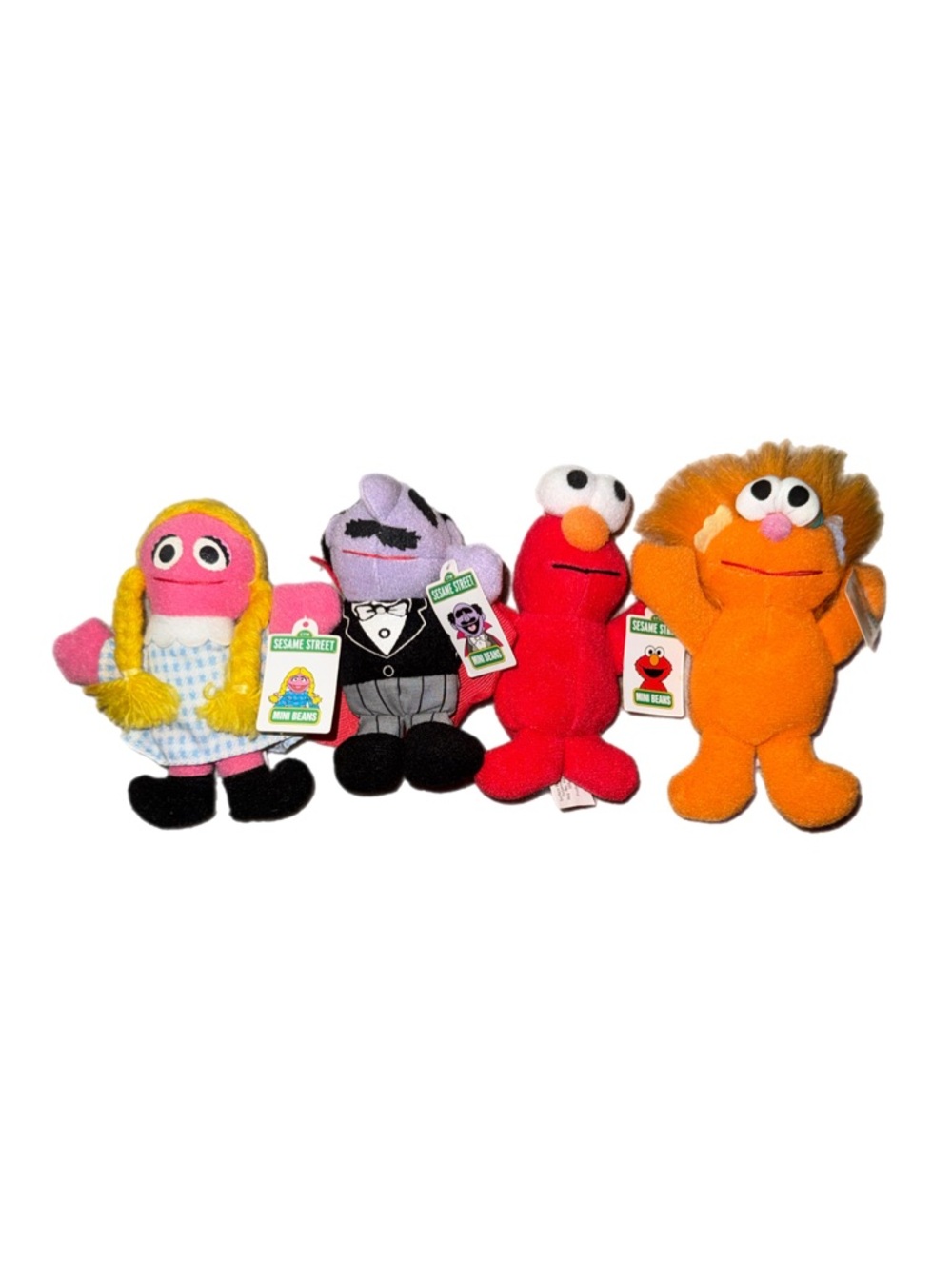 Betty Lou, Mumford, Elmo, & Zoe Mini Bean Plushes